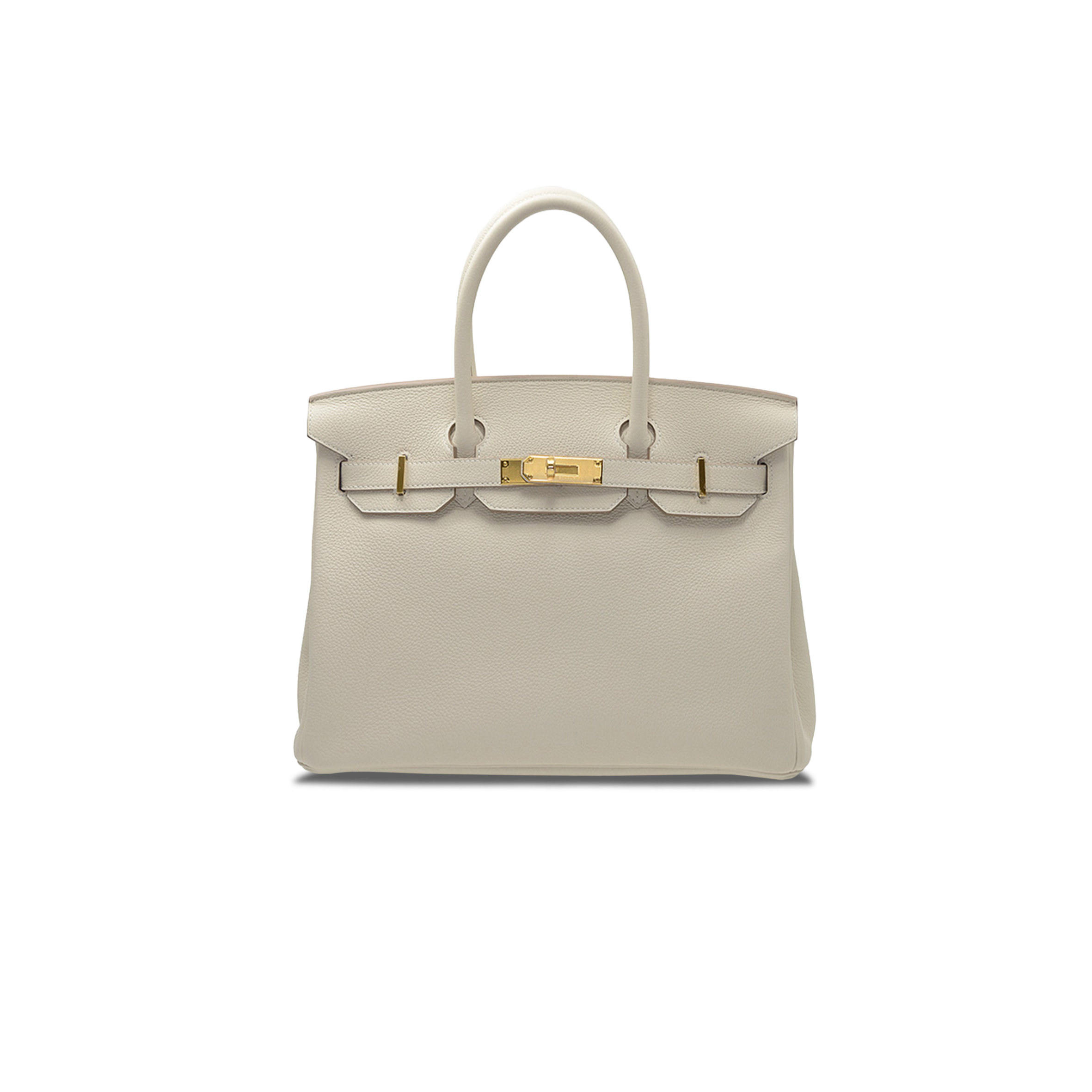 HERMÈS BIRKIN 40 TOGO LEATHER MILKSHAKE WHITE GOLD BUCKLE H028352CK7V (40*30*21cm)